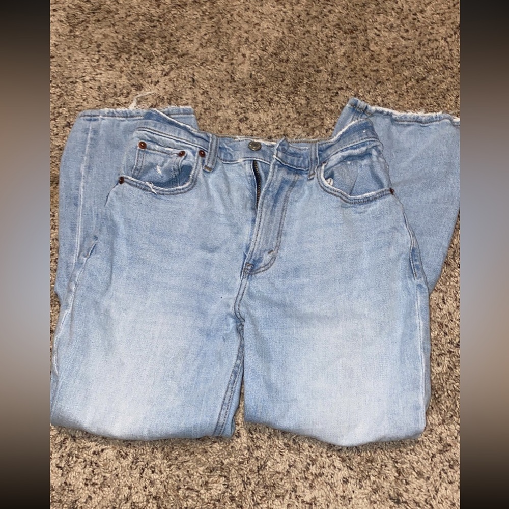 A&F ankle straight ultra high rise